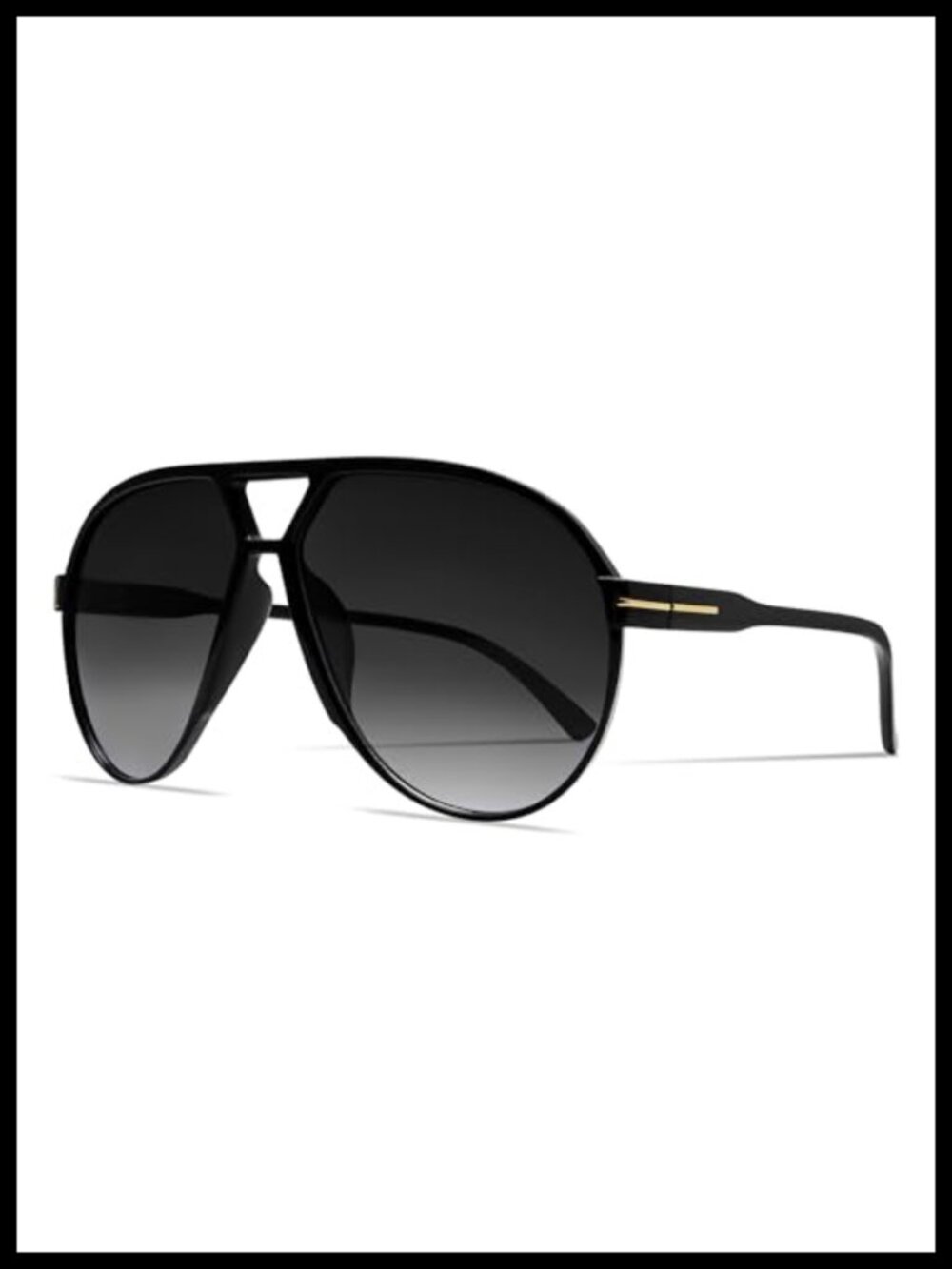 Oversized Retro Aviator Sunglasses with UV Protection for Women and Men